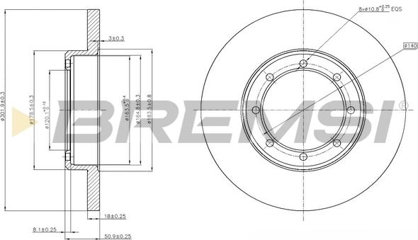 Bremsi CD7977S - Тормозной диск autospares.lv