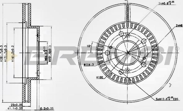 Bremsi CD7496V - Тормозной диск autospares.lv