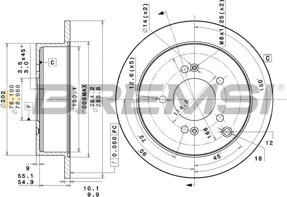 Bremsi CD7493S - Тормозной диск autospares.lv