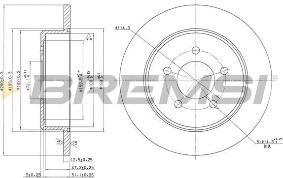 Bremsi CD7492S - Тормозной диск autospares.lv