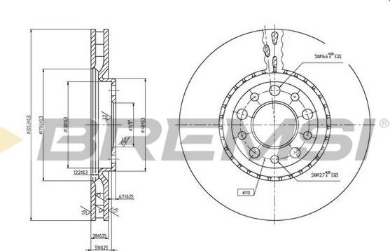 Bremsi CD7449V - Тормозной диск autospares.lv