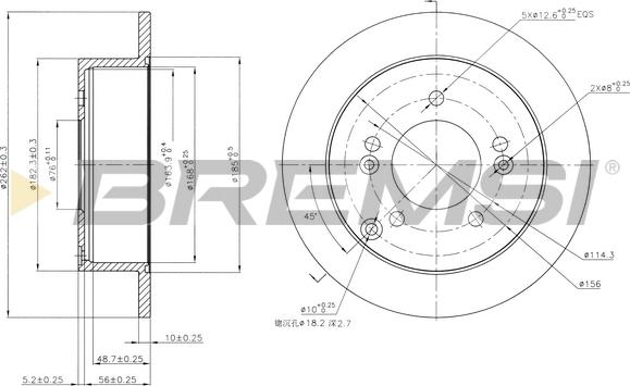 Bremsi CD7447S - Тормозной диск autospares.lv