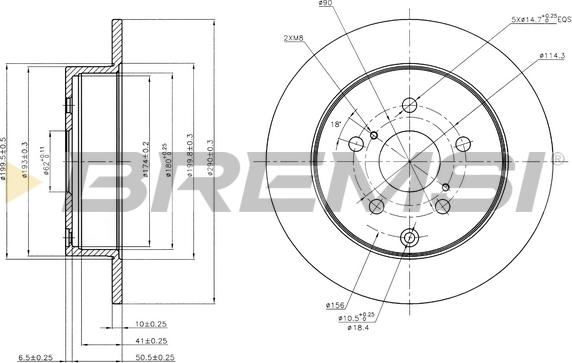 Bremsi CD7409S - Тормозной диск autospares.lv