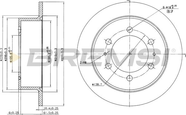 Bremsi CD7400S - Тормозной диск autospares.lv