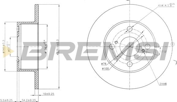 Bremsi CD7487S - Тормозной диск autospares.lv