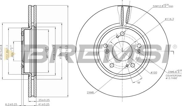 Bremsi CD7424V - Тормозной диск autospares.lv