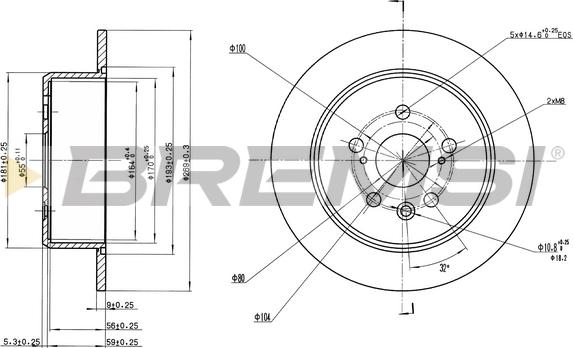 Bremsi CD7474S - Тормозной диск autospares.lv