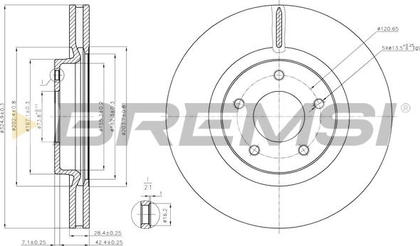 Bremsi CD7478V - Тормозной диск autospares.lv