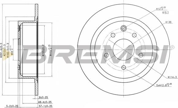 Bremsi CD7590S - Тормозной диск autospares.lv