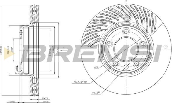 Bremsi CD7591VLS - Тормозной диск autospares.lv