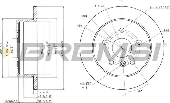 Bremsi CD7598S - Тормозной диск autospares.lv