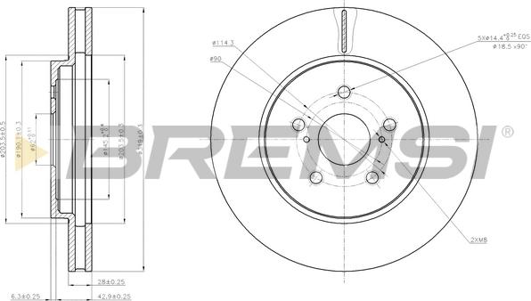 Bremsi CD7544V - Тормозной диск autospares.lv