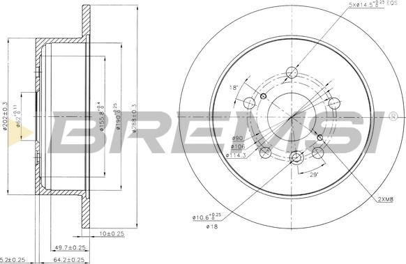 Bremsi CD7545S - Тормозной диск autospares.lv