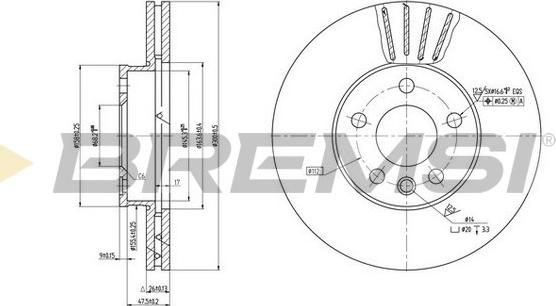 Bremsi CD7559V - Тормозной диск autospares.lv