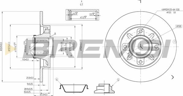 Bremsi CD7561S - Тормозной диск autospares.lv