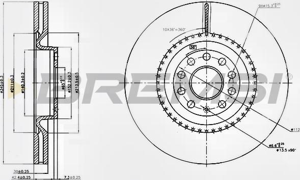 Bremsi CD7504V - Тормозной диск autospares.lv