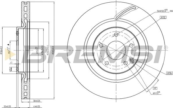 Bremsi CD7585V - Тормозной диск autospares.lv