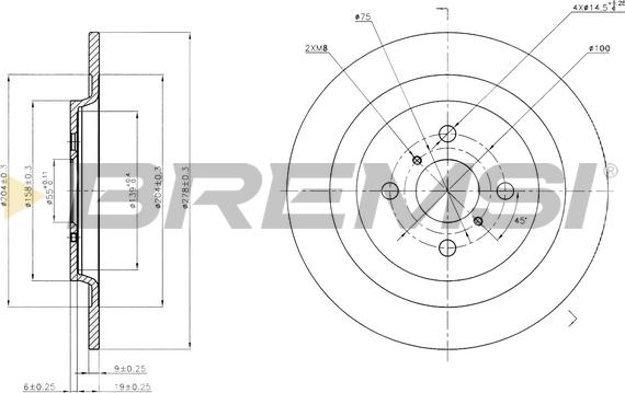 Bremsi CD7588S - Тормозной диск autospares.lv