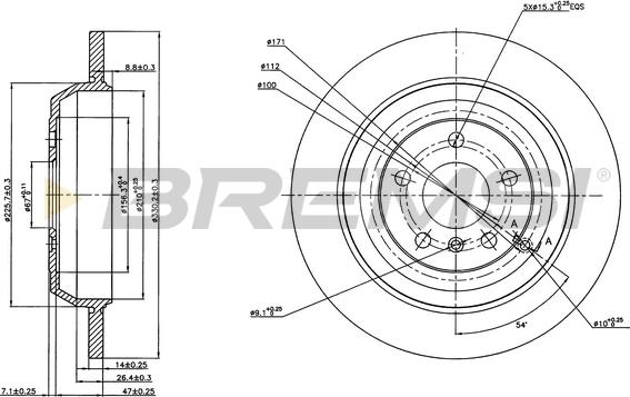 Bremsi CD7530S - Тормозной диск autospares.lv