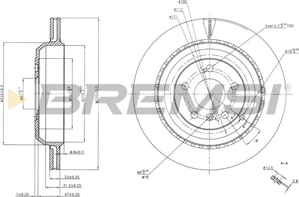 Bremsi CD7531V - Тормозной диск autospares.lv