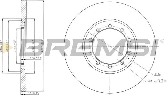 Bremsi CD7537S - Тормозной диск autospares.lv