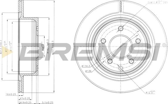 Bremsi CD7579V - Тормозной диск autospares.lv