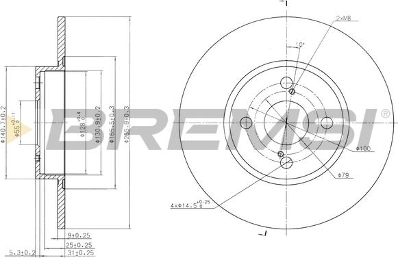 Bremsi CD7576S - Тормозной диск autospares.lv