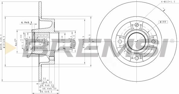 Bremsi CD7571S - Тормозной диск autospares.lv