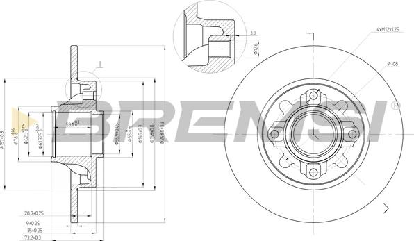 Bremsi CD7696S - Тормозной диск autospares.lv