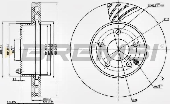 Bremsi CD7690V - Тормозной диск autospares.lv