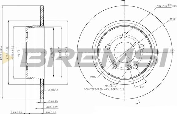 Bremsi CD7691S - Тормозной диск autospares.lv