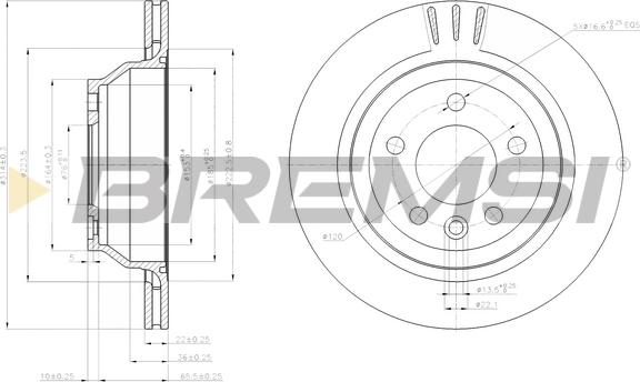 Bremsi CD7698V - Тормозной диск autospares.lv