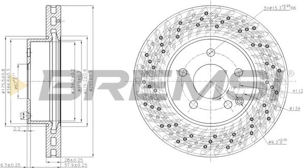 Bremsi CD7693V - Тормозной диск autospares.lv