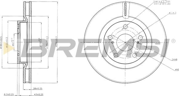 Bremsi CD7646V - Тормозной диск autospares.lv