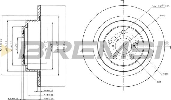 Bremsi CD7647S - Тормозной диск autospares.lv