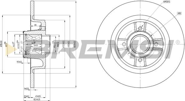 Bremsi CD7656S - Тормозной диск autospares.lv