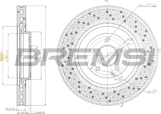 Bremsi CD7650V - Тормозной диск autospares.lv