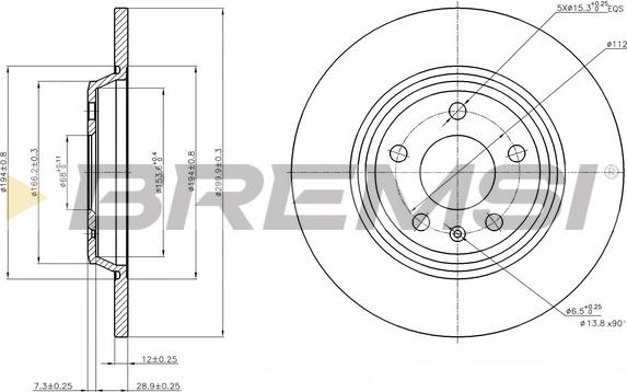 Bremsi CD7666S - Тормозной диск autospares.lv