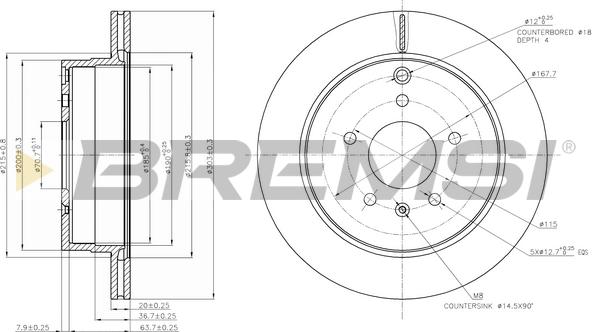 Bremsi CD7660V - Тормозной диск autospares.lv