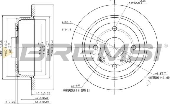 Bremsi CD7606S - Тормозной диск autospares.lv