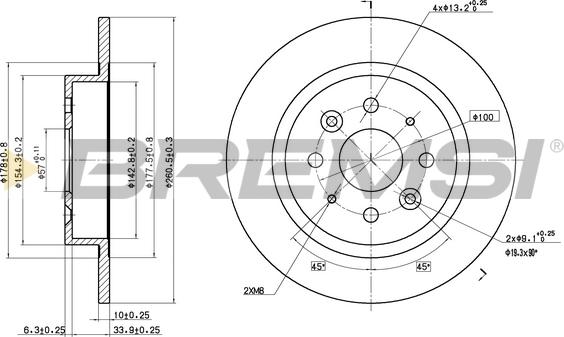 Bremsi CD7600S - Тормозной диск autospares.lv