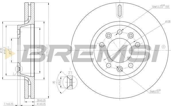 Bremsi CD7601V - Тормозной диск autospares.lv