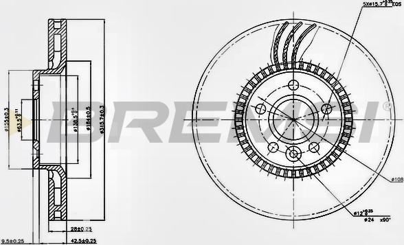 Bremsi CD7607V - Тормозной диск autospares.lv