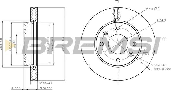 Bremsi CD7614V - Тормозной диск autospares.lv