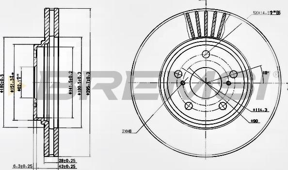 Bremsi CD7684V - Тормозной диск autospares.lv