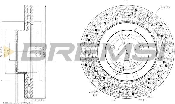 Bremsi CD7639V - Тормозной диск autospares.lv