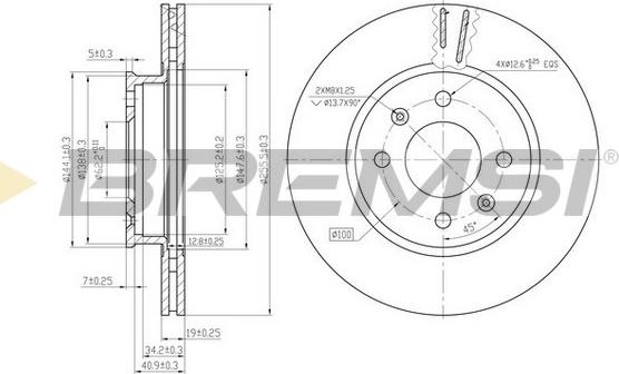 Bremsi CD7636V - Тормозной диск autospares.lv