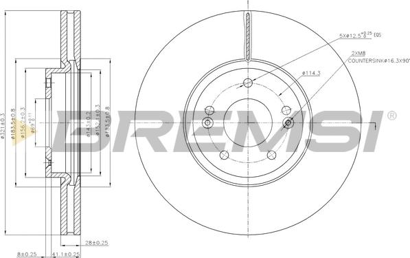 Bremsi CD7631V - Тормозной диск autospares.lv