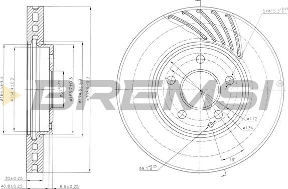 Bremsi CD7638V - Тормозной диск autospares.lv