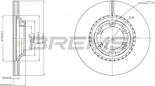 Bremsi CD7633V - Тормозной диск autospares.lv